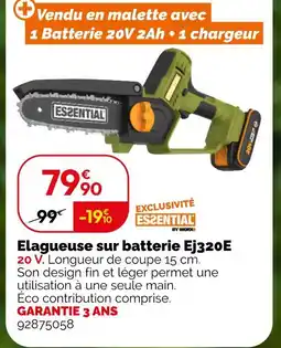 Weldom ES2ENTIAL Elagueuse sur batterie Ej320E offre