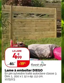 Weldom Forest-style Lame à emboîter DIEGO offre