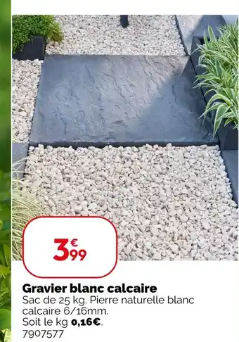 Weldom Gravier blanc calcaire offre