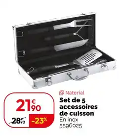 Weldom Naterial Set de 5 accessoires de cuisson offre