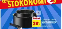 Stokomani TEFAL 2 casseroles ingenio poignée amovible non induction 16 et 20 cm offre