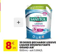 Stokomani SANYTOL 30 doses recharge lessive liquide désinfectante grand air offre