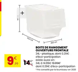 Stokomani Boîte de rangement ouverture frontale offre