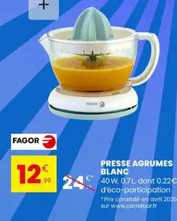 Stokomani FAGOR Presse agrumes blanc offre