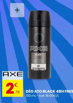 Stokomani AXE Déo ato black 48H fresh offre