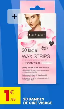 Stokomani SENCE 20 bandes de cire visage offre