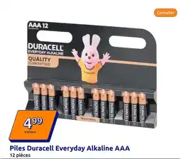 Action Duracell - piles everyday alkaline aaa offre
