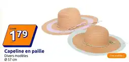 Action Capeline en paille offre