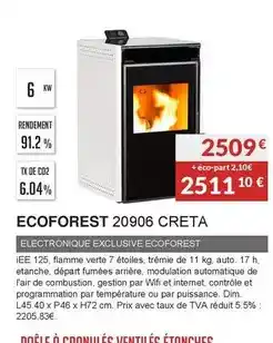 Copra Ecoforest - 20906 creta offre