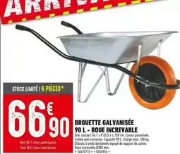 Batkor Dim - brouette galvanisee 90 l - roue increvable offre