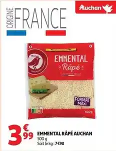 Auchan Supermarché Auchan - emmental râpé offre