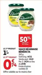 Auchan Supermarché Bénédicta - sauce béarnaise offre