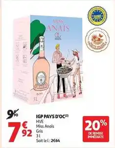 Auchan Supermarché Miss anais - igp pays d'oc offre