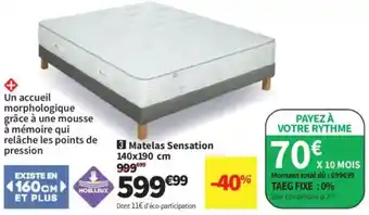 Conforama Matelas Sensation offre