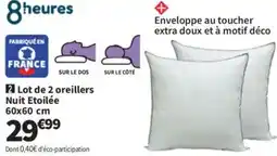 Conforama Lot de 2 oreillers Nuit Etoilée offre