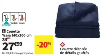 Conforama Couette Ysaia offre