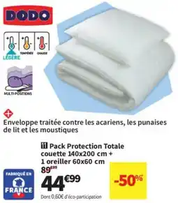 Conforama Pack Protection Totale couette + 1 oreiller offre