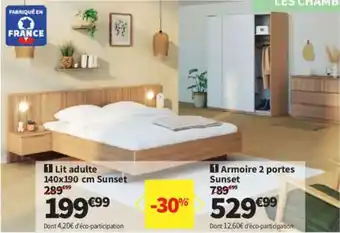 Conforama Lit adulte Sunset offre