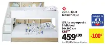 Conforama Lits superposés Bibliobed offre