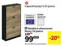 Conforama Meuble à chaussures Nessy 24 paires offre