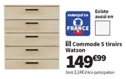 Conforama Commode 5 tiroirs Watson offre