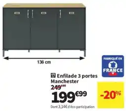 Conforama Enfilade 3 portes Manchester offre
