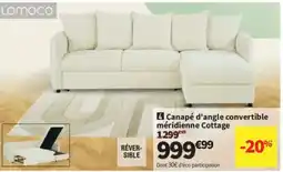 Conforama 4 canapé d'angle convertible méridienne cottage offre