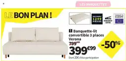 Conforama Banquette lit convertible 3 places verona offre