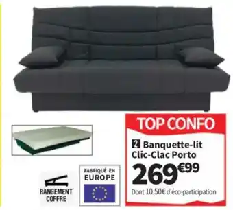 Conforama Banquette-lit clic-clac porto offre