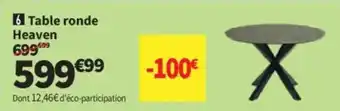 Conforama Table ronde heaven offre