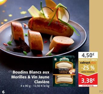 Colruyt Boudins Blancs aux Morilles & Vin Jaune Clavière offre