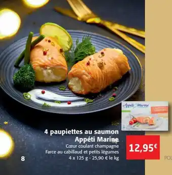 Colruyt 4 paupiettes au saumon Appéti Marine offre