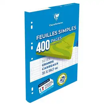 Carrefour CLAIREFONTAINE Feuilles simples offre