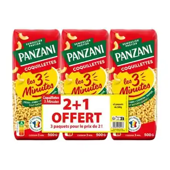 Carrefour PANZANI Pâtes cuisson rapide Les 3 minutes offre