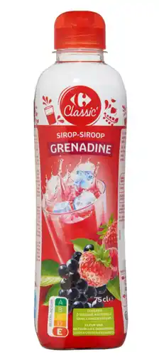 Carrefour CARREFOUR CLASSIC' ET SENSATION SUR TOUS LES SIROPS 75 CL offre