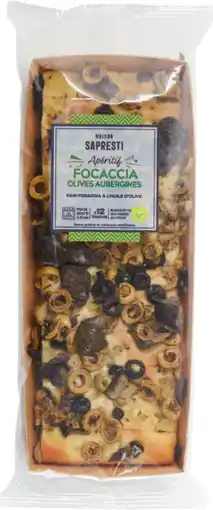 Carrefour Market SAPRESTI Foccacia olive aubergine offre
