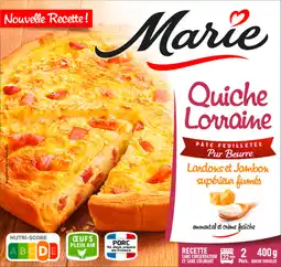 Carrefour Market MARIE Quiche Lorraine surgelée Nouvelle recette offre
