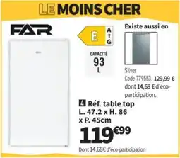 Conforama FAR Réf. table top offre