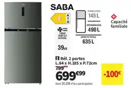Conforama SABA Réf. 2 portes offre