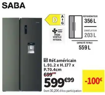 Conforama SABA Réf.américain offre