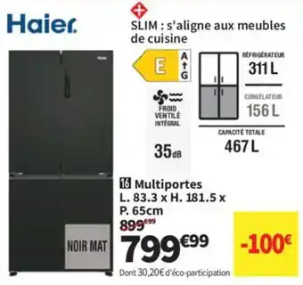 Conforama Haier Multiportes offre