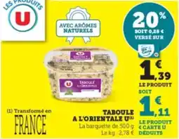 Hyper U Taboule a l'orientale u offre