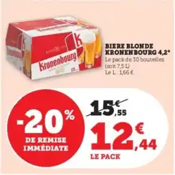 Hyper U Biere blonde kronenbourg 4,2° offre