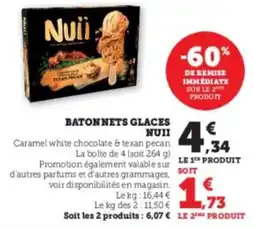 Hyper U Batonnets glaces nuii offre