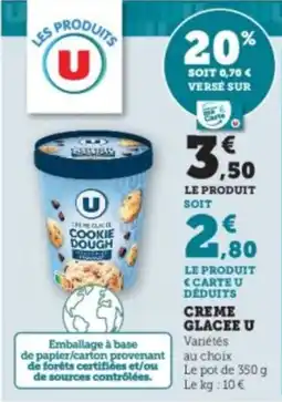 Hyper U Creme glacee u offre