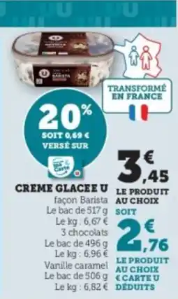 Hyper U Creme glacee u offre