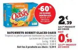 Hyper U Batonnets sorbet glaces oasis soit offre
