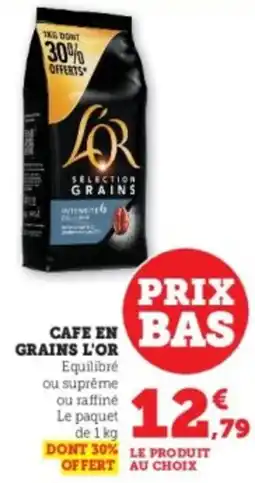 Hyper U Cafe en grains l'or offre
