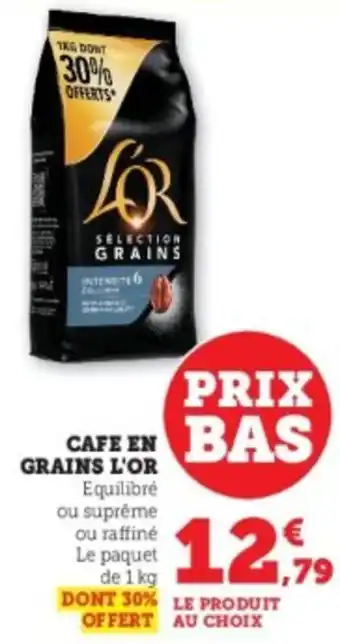 Hyper U Cafe en grains l'or offre