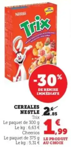 Hyper U Cereales nestle offre